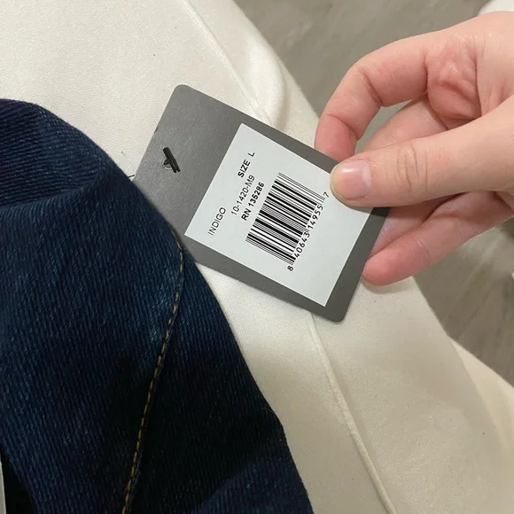 Lysse NEW York dark wash denim wide leg trousers pull-on jeans long inseam large - Picture 8 of 10